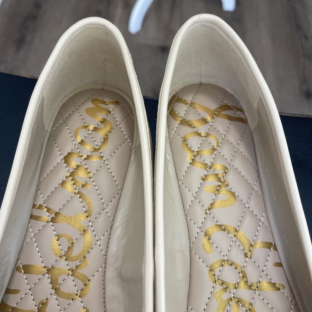 Sam Edelman Monet Ballet Flats SZ 10.5 Tan Gold Studded Summer Sand Nude Bow Log - Picture 12 of 12
